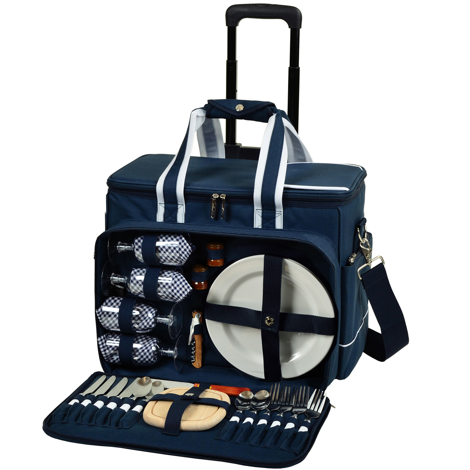 Deluxe Picnic Cooler for Four on Wheels